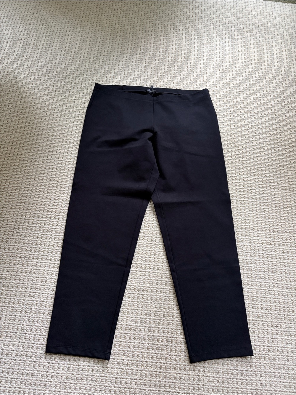Eileen Fisher Women’s Black Stretch Straight-Leg Pants